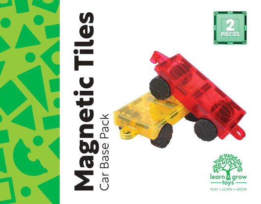 Magnetic Tile Car Base Pack (2 Piece) - Little Explorers Toy Shop - Learn And Grow Toys